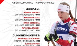 Zdjęcie przedstawia skład reprezentacji na Mistrzostwa Świata Juniorów i Juniorów Mł. w Obertilliach (AUT)