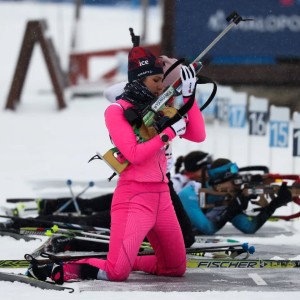 Zdjęcie zawodnika SMS Zakopane podczas XXXII OOM w biathlonie  w Kościelisku